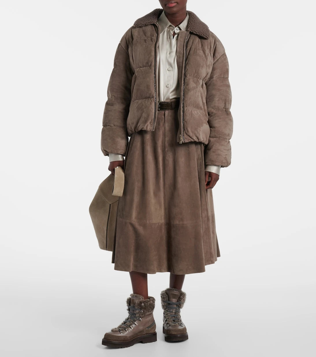 Brunello Cucinelli - Shearling-lined leather ankle boots