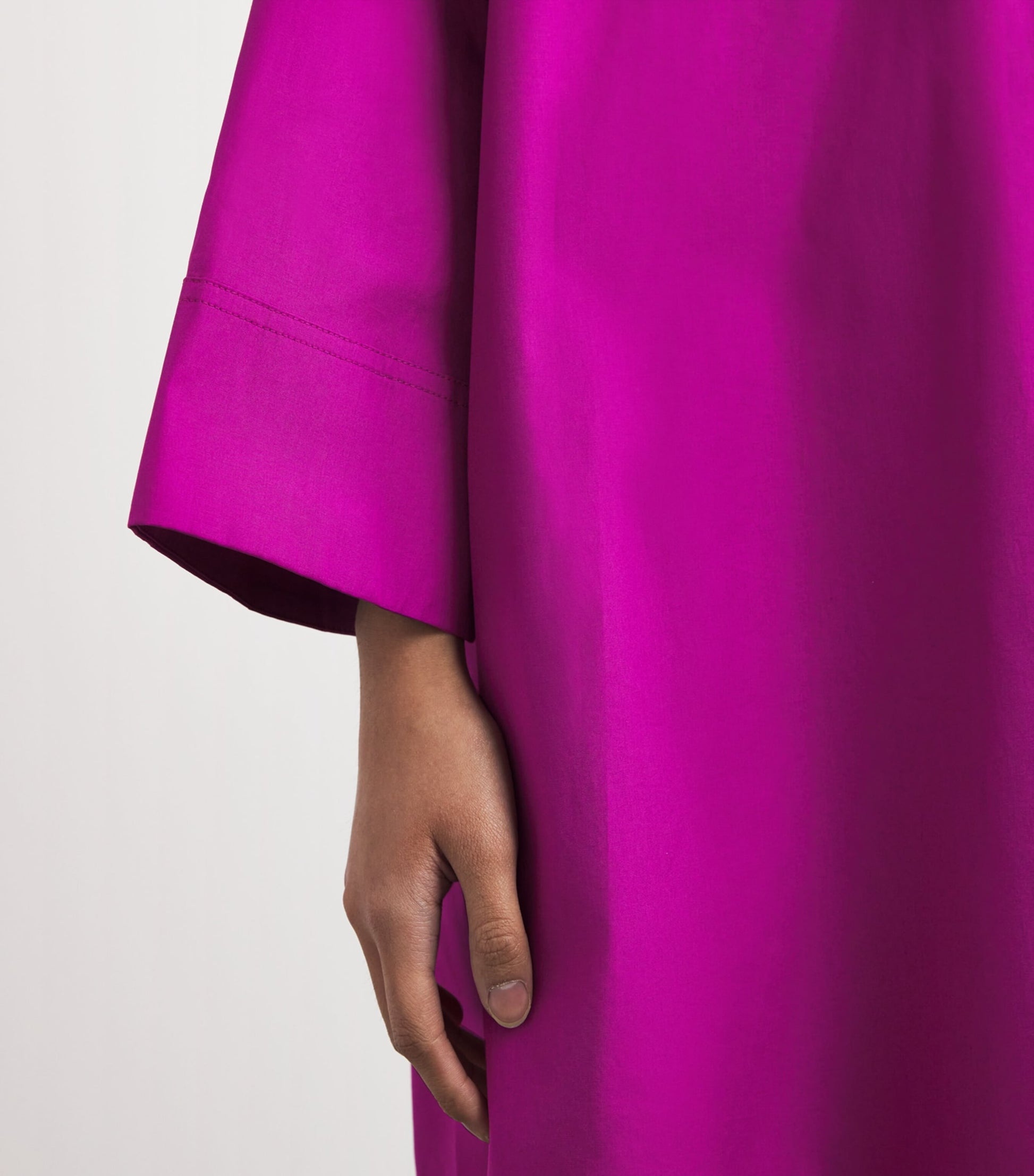 Max Mara Purple Cotton Midi Shirt Dress