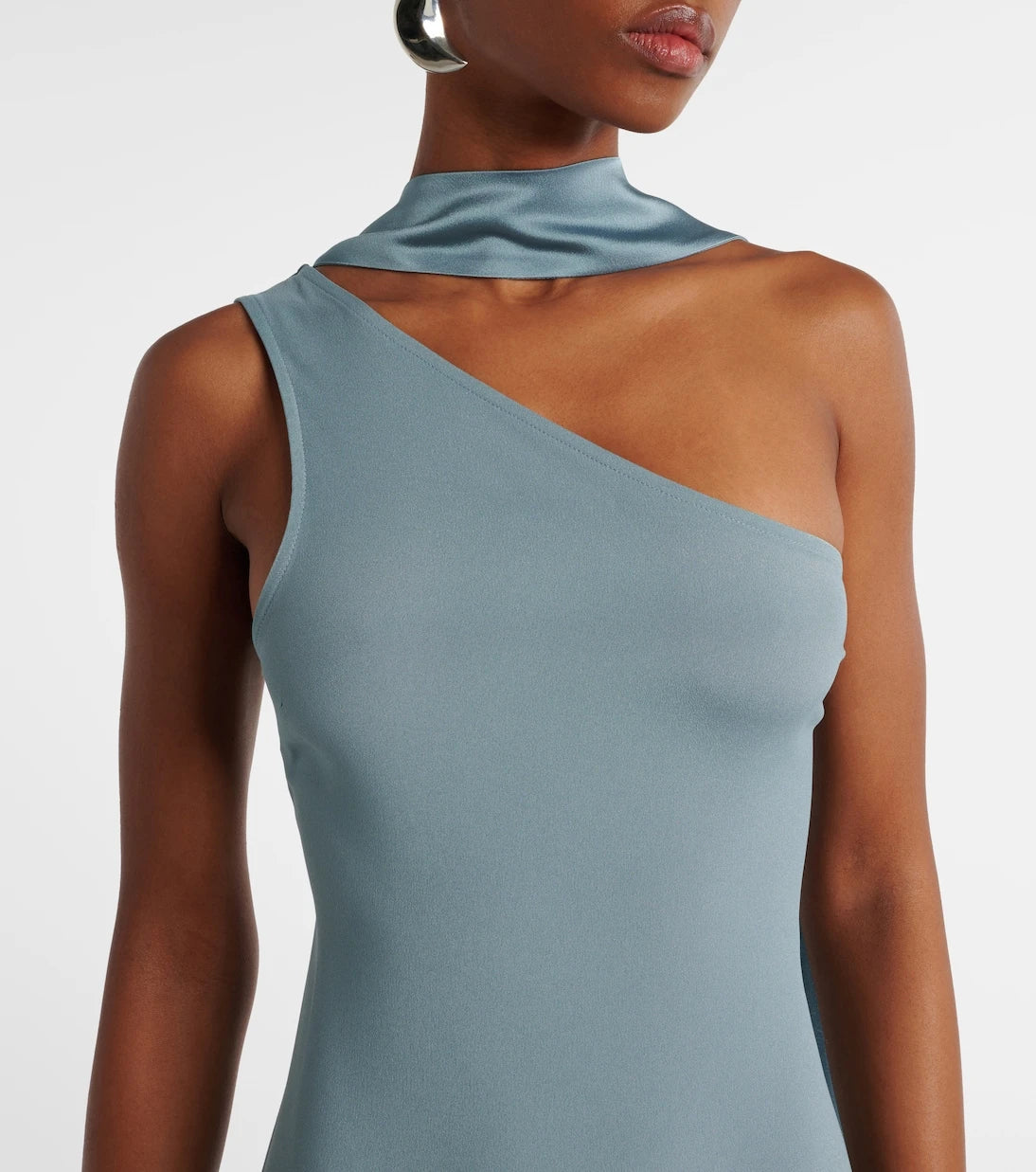 Taller Marmo - Caroline one-shoulder crêpe cady gown