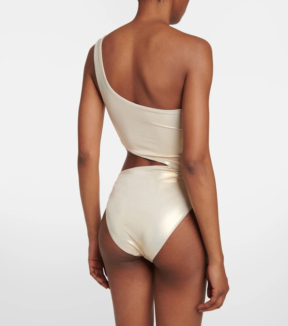 Melissa Odabash - Nassau metallic asymmetric swimsuit
