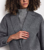 Max Mara Grey Virgin Wool Single-Breasted Jacket