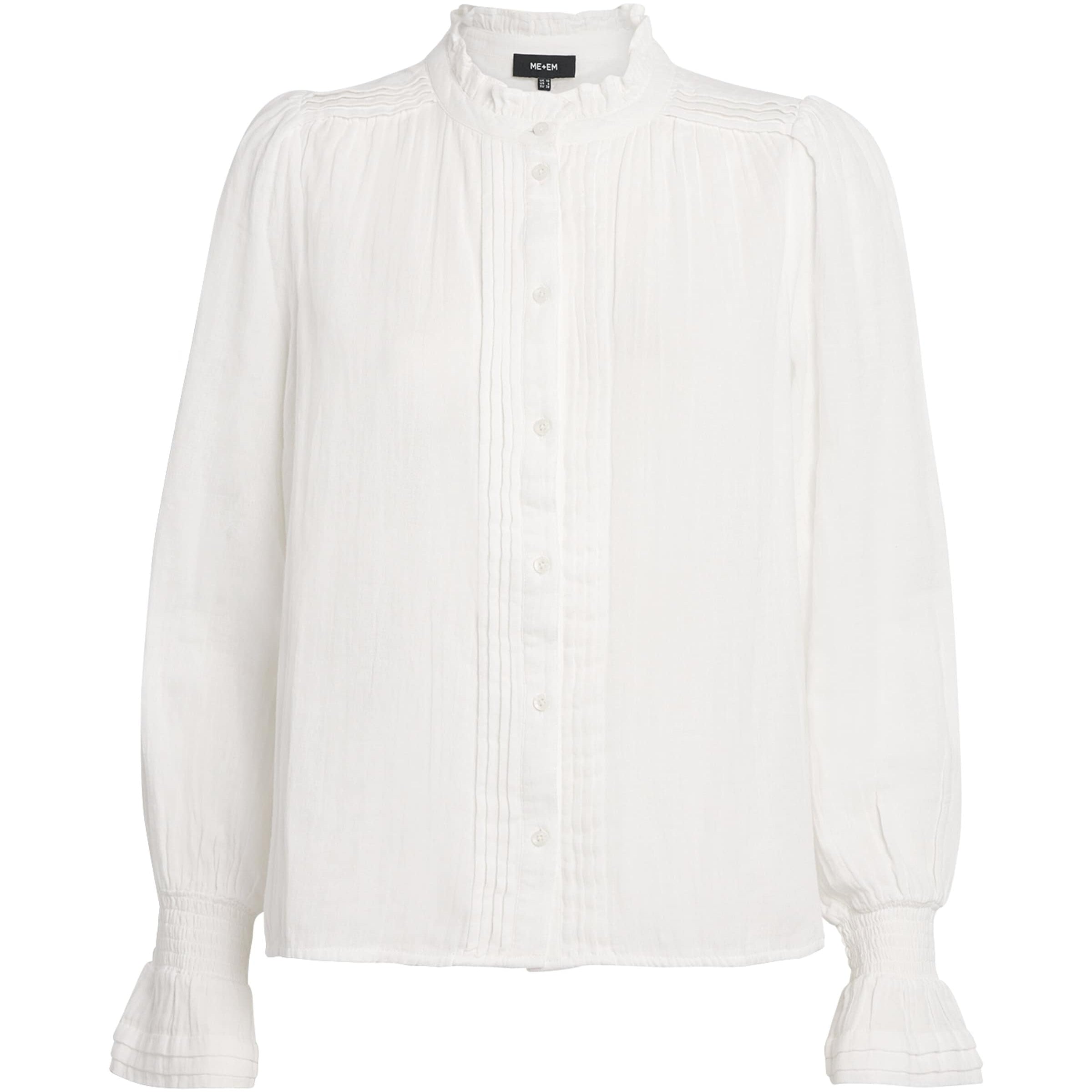 Cotton Pleated Blouse SOFT WHITE