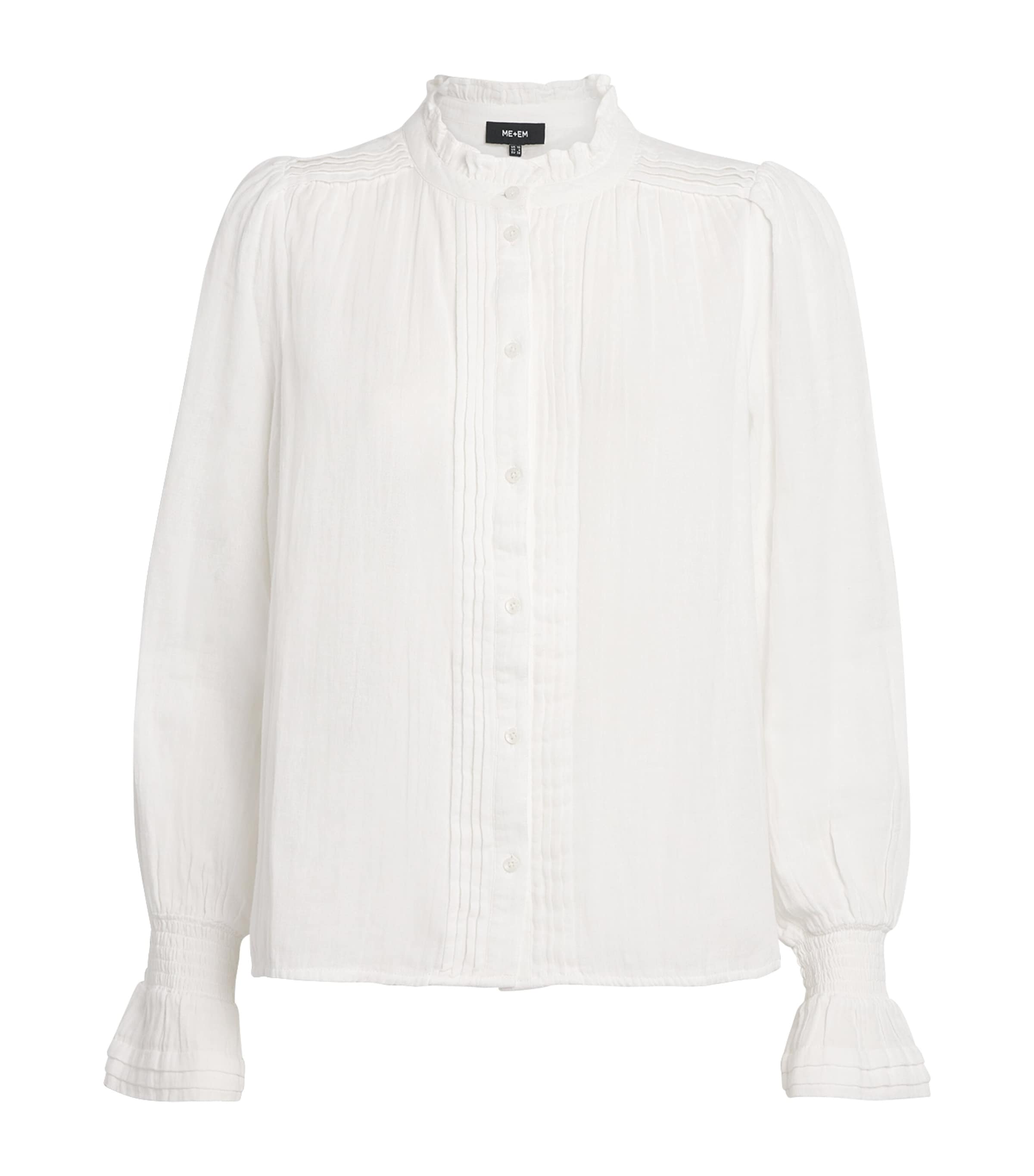 Cotton Pleated Blouse SOFT WHITE