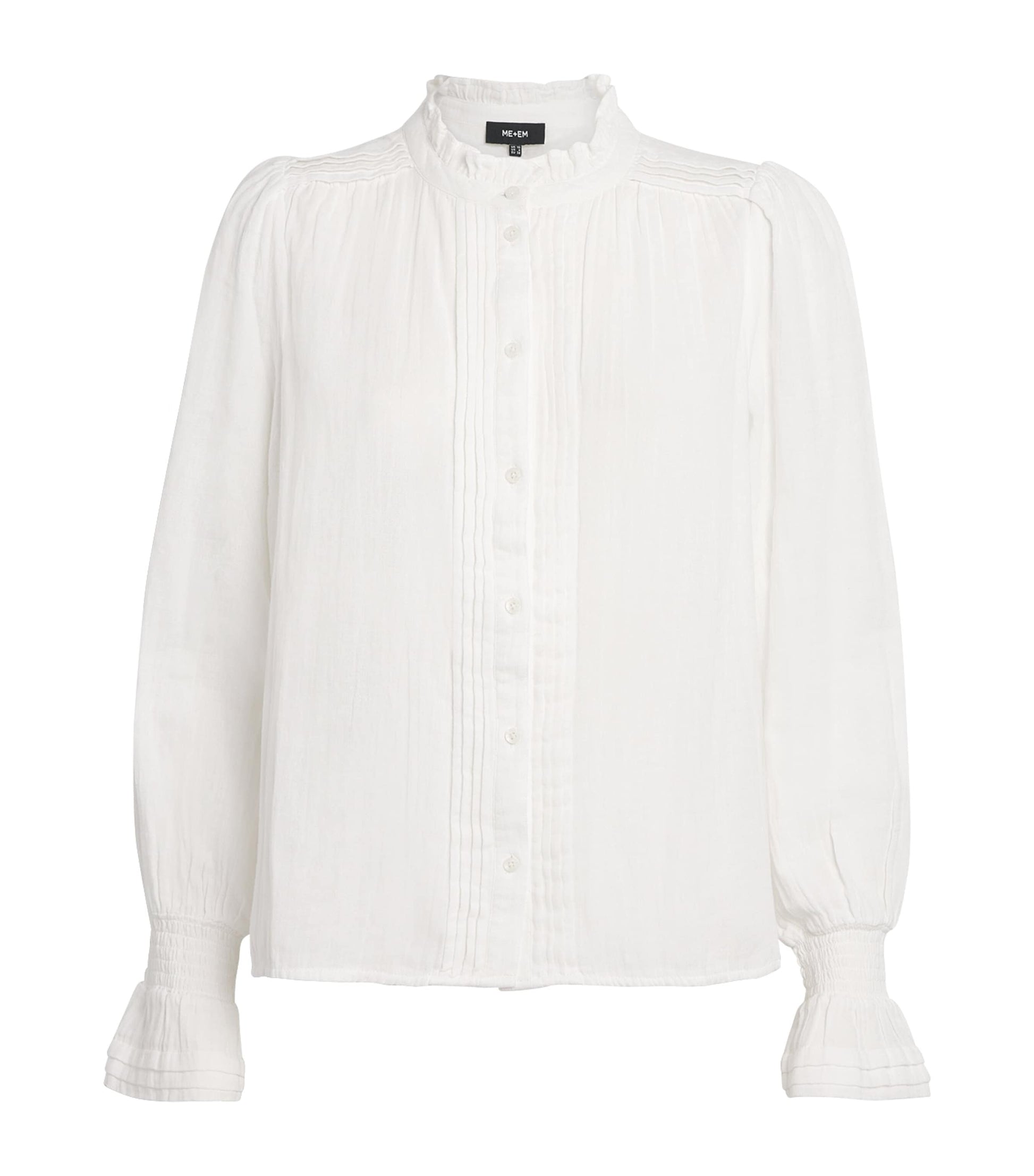 Cotton Pleated Blouse SOFT WHITE