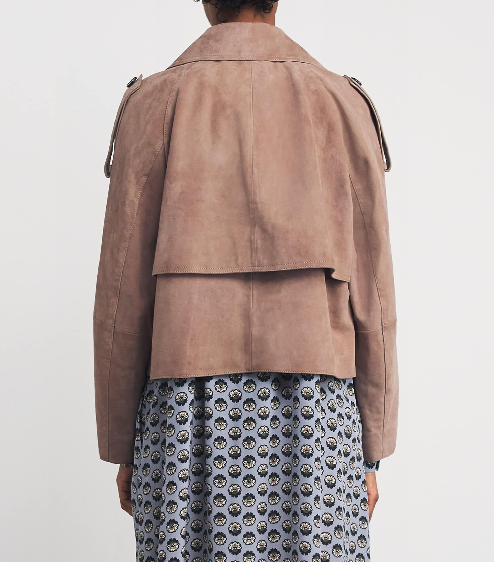 Weekend Max Mara Brown Suede Short-Line Trench Coat