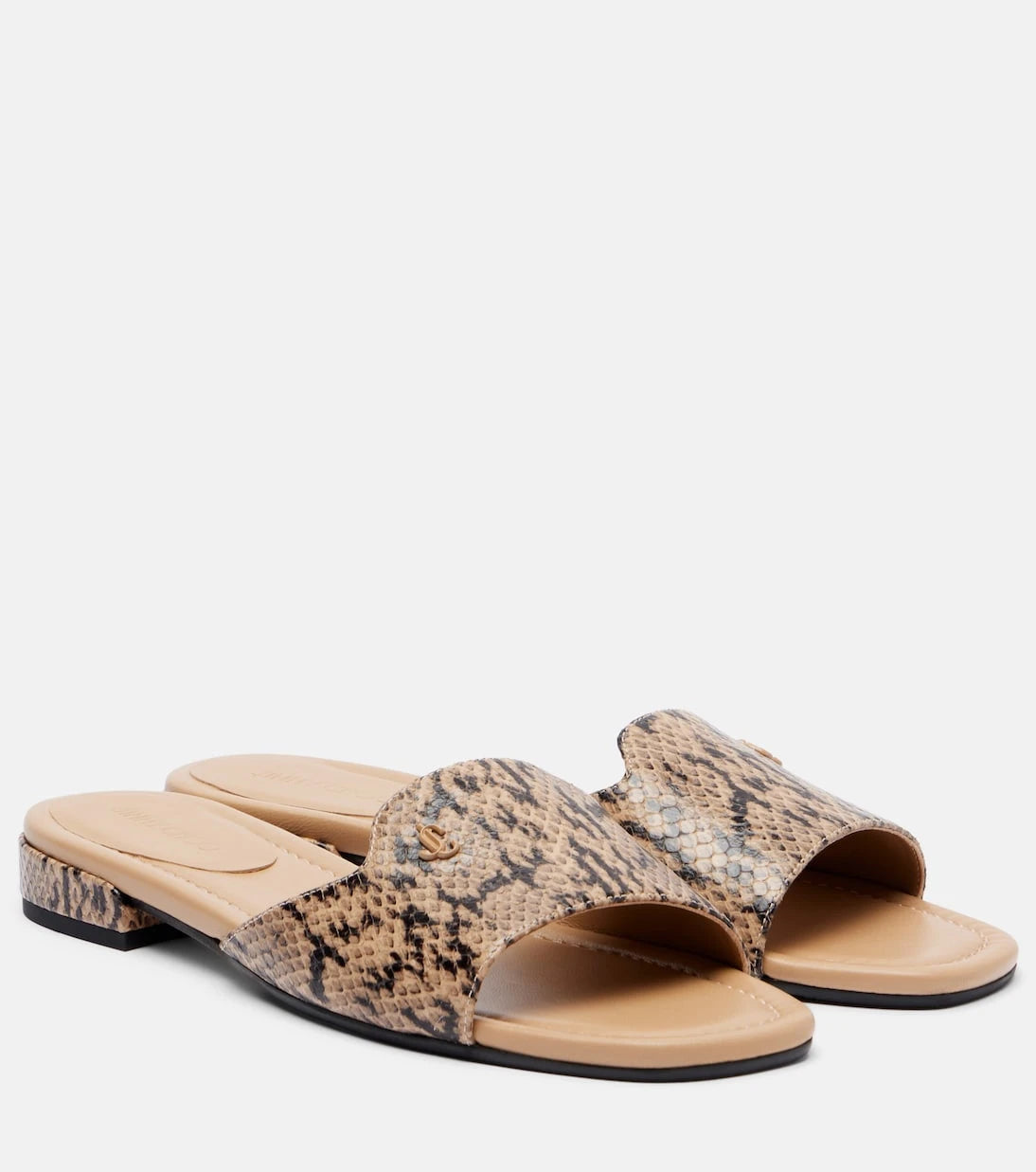 Jimmy Choo - Dina snake-effect leather slides