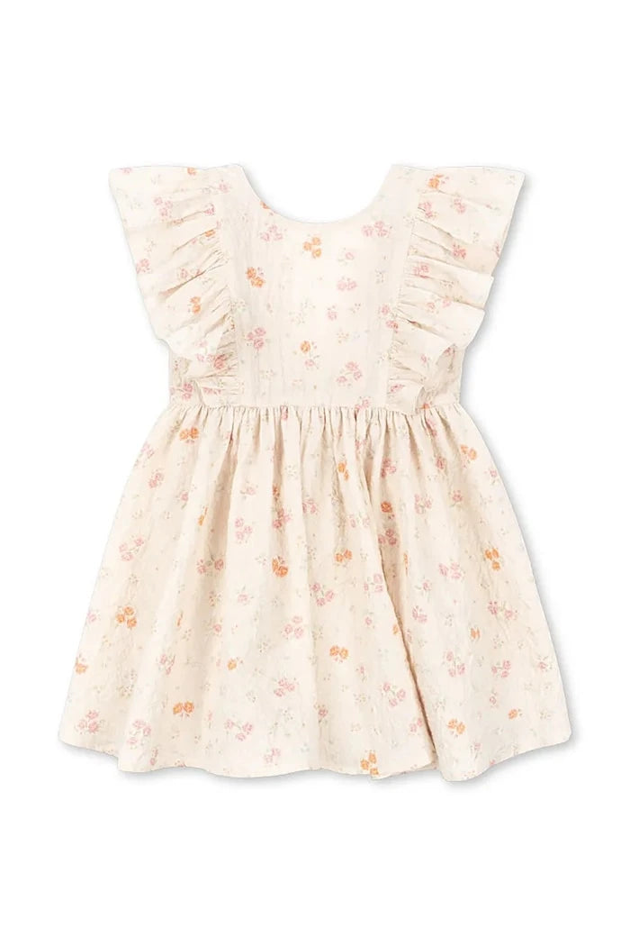 Konges Sløjd рокля с памук ELIN FRILL DRESS GOTS