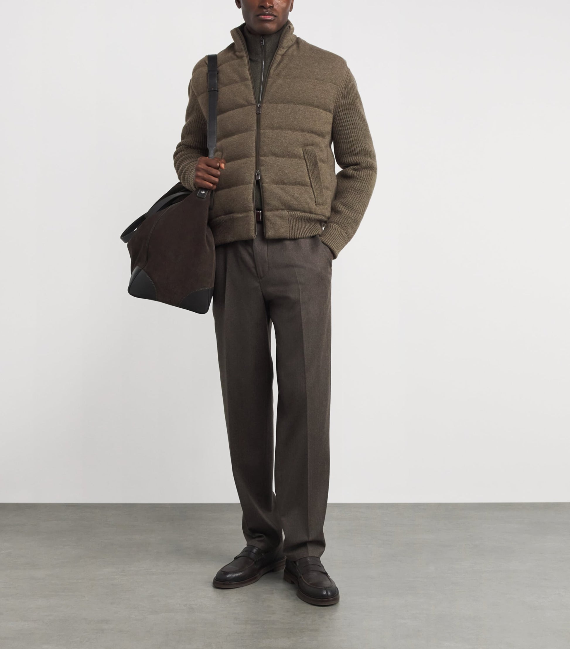 Green Cashmere Down Jacket