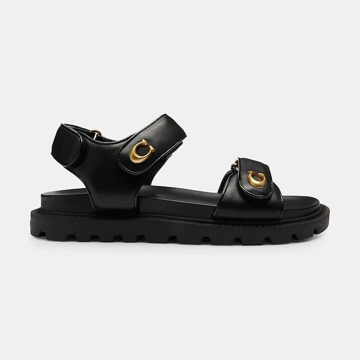 Coach сандали дамски от кожа Brynn Leather Sandal
