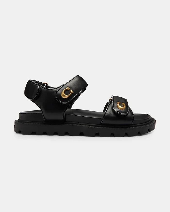 Coach сандали дамски от кожа Brynn Leather Sandal