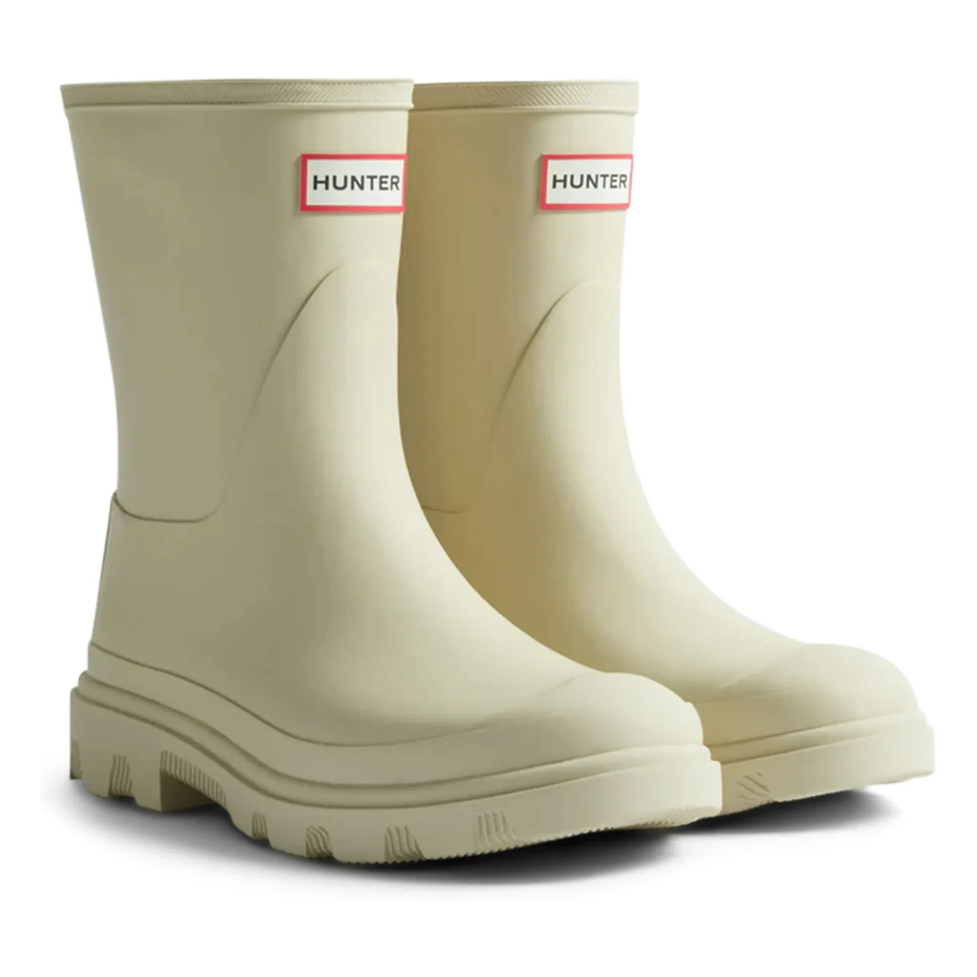 Hunter - Downpour Rubber Short Boots | Ecru