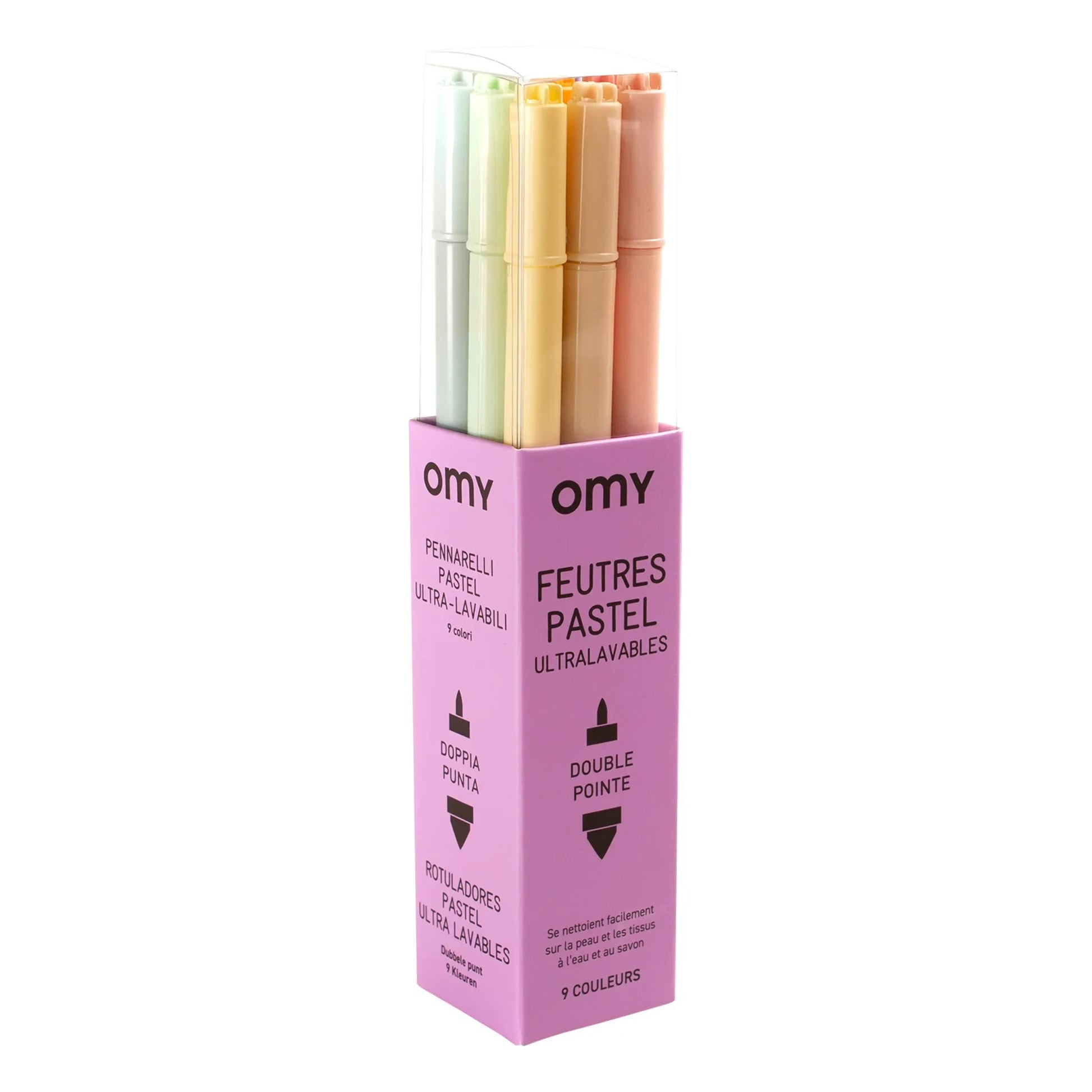 Omy - 9 Pastel felt-tip pens | Purple
