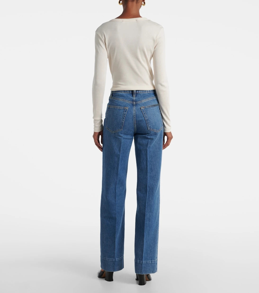 Frame - The Streamline mid-rise wide-leg jeans