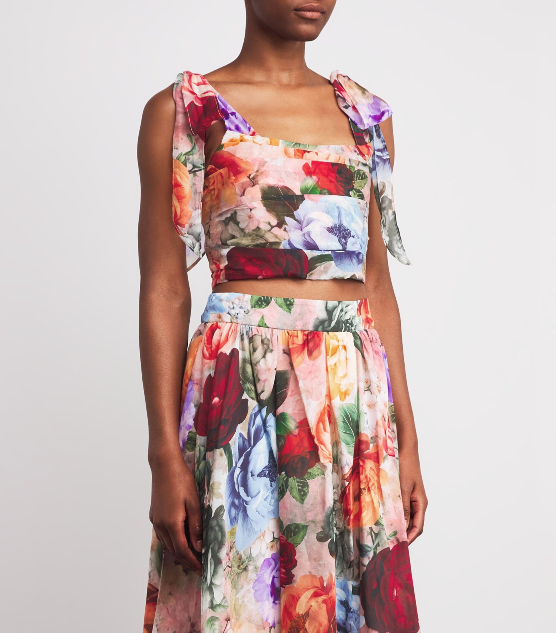 Alice+Olivia Multi Cotton-Silk Haven Bustier Top