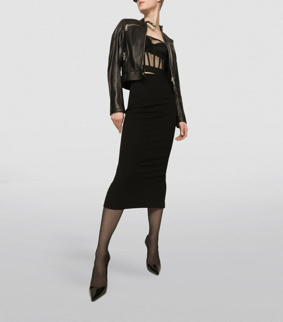 Dolce & Gabbana Multi Leather Biker Jacket