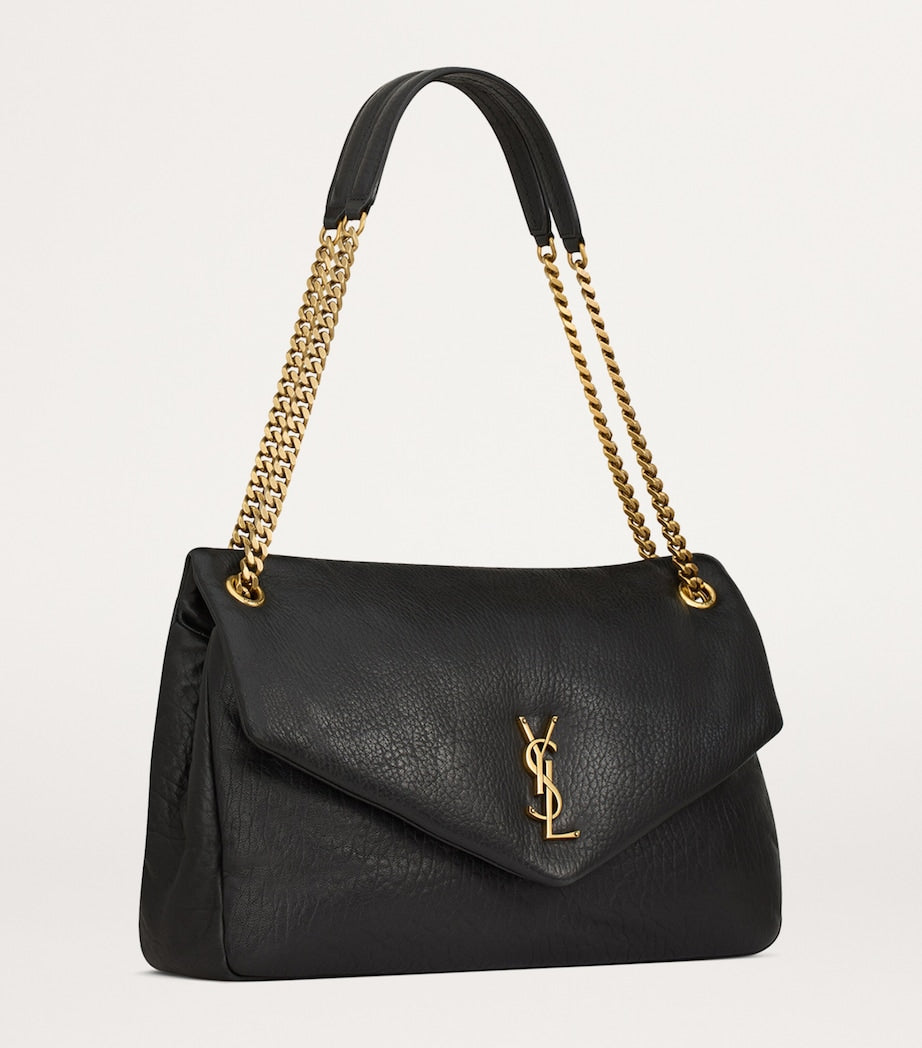 Saint Laurent Black Large Calypso Shoulder Bag