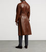 Dunhill Brown Archive Leather Trench Coat