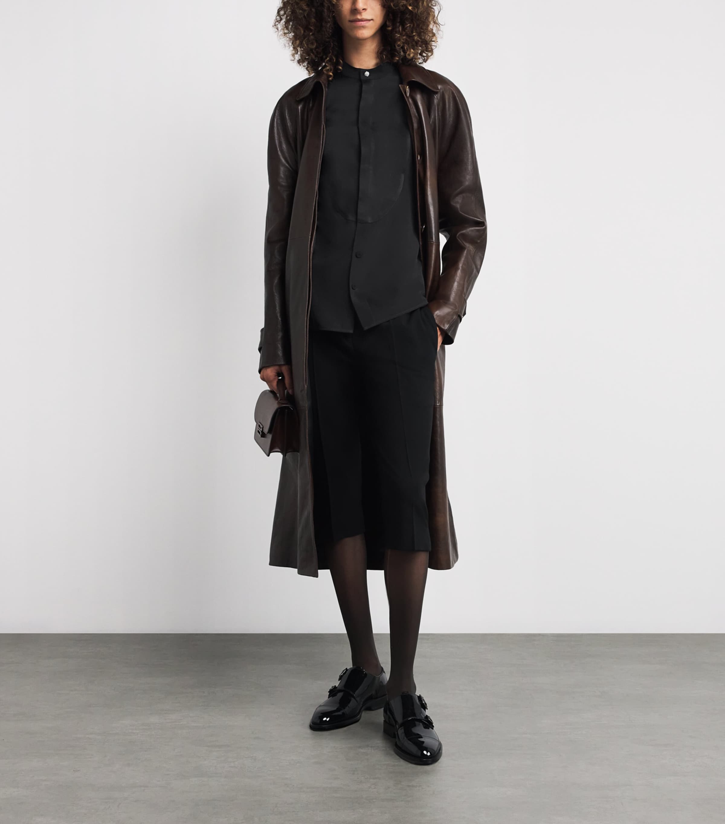 Victoria Beckham Black Bib-Detail Blouse