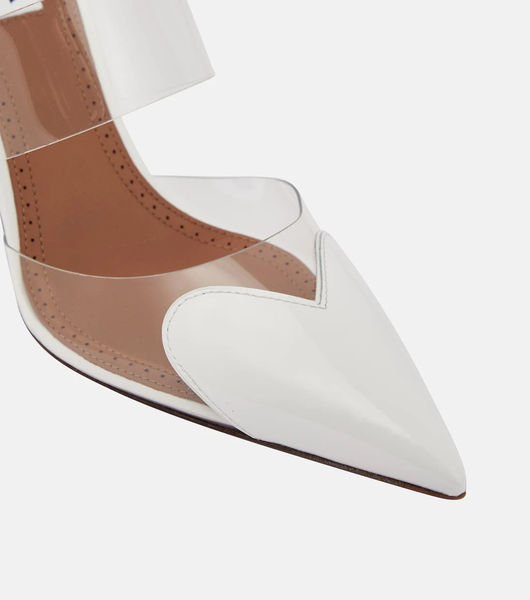 Alaïa - Cœur patent leather and PU mules