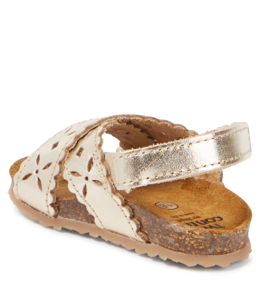 PèPè - Baby cutout metallic leather sandals