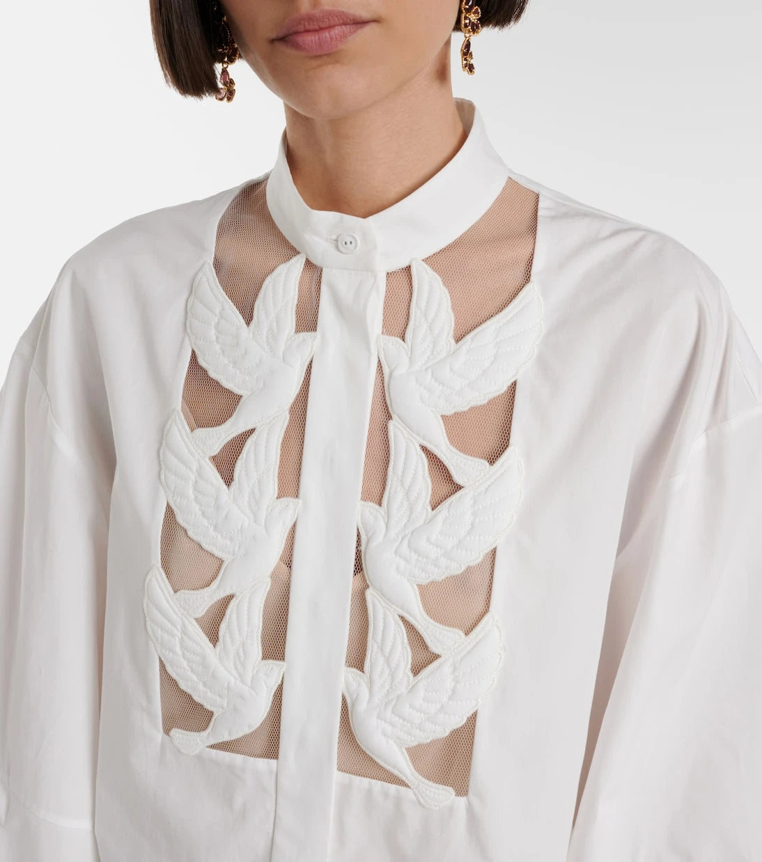 Zimmermann - بلوزة لونا قطن مزينة بتطريزات
