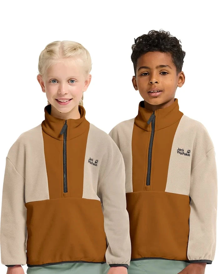 Jack Wolfskin поларен суичър за деца COLORBLOCK TAUNUS HZ K