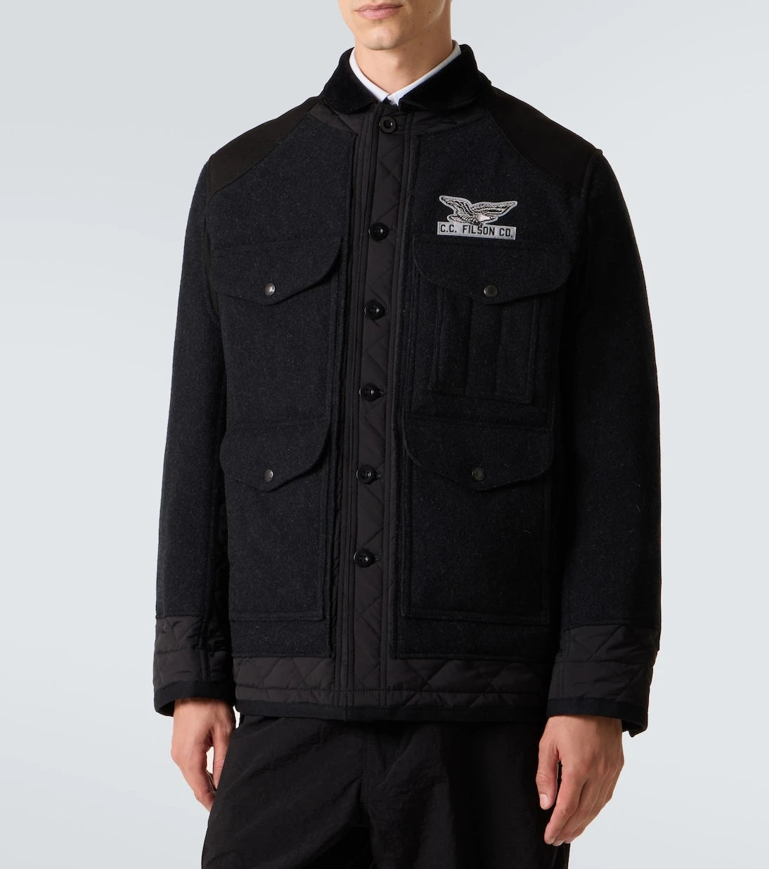 Junya Watanabe - x Filson işlemeli kapitone yün tarla ceketi