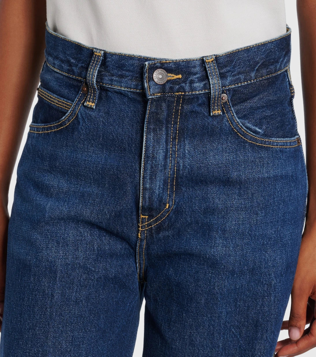 Frame - The Cuffed Wide high-rise wide-leg jeans