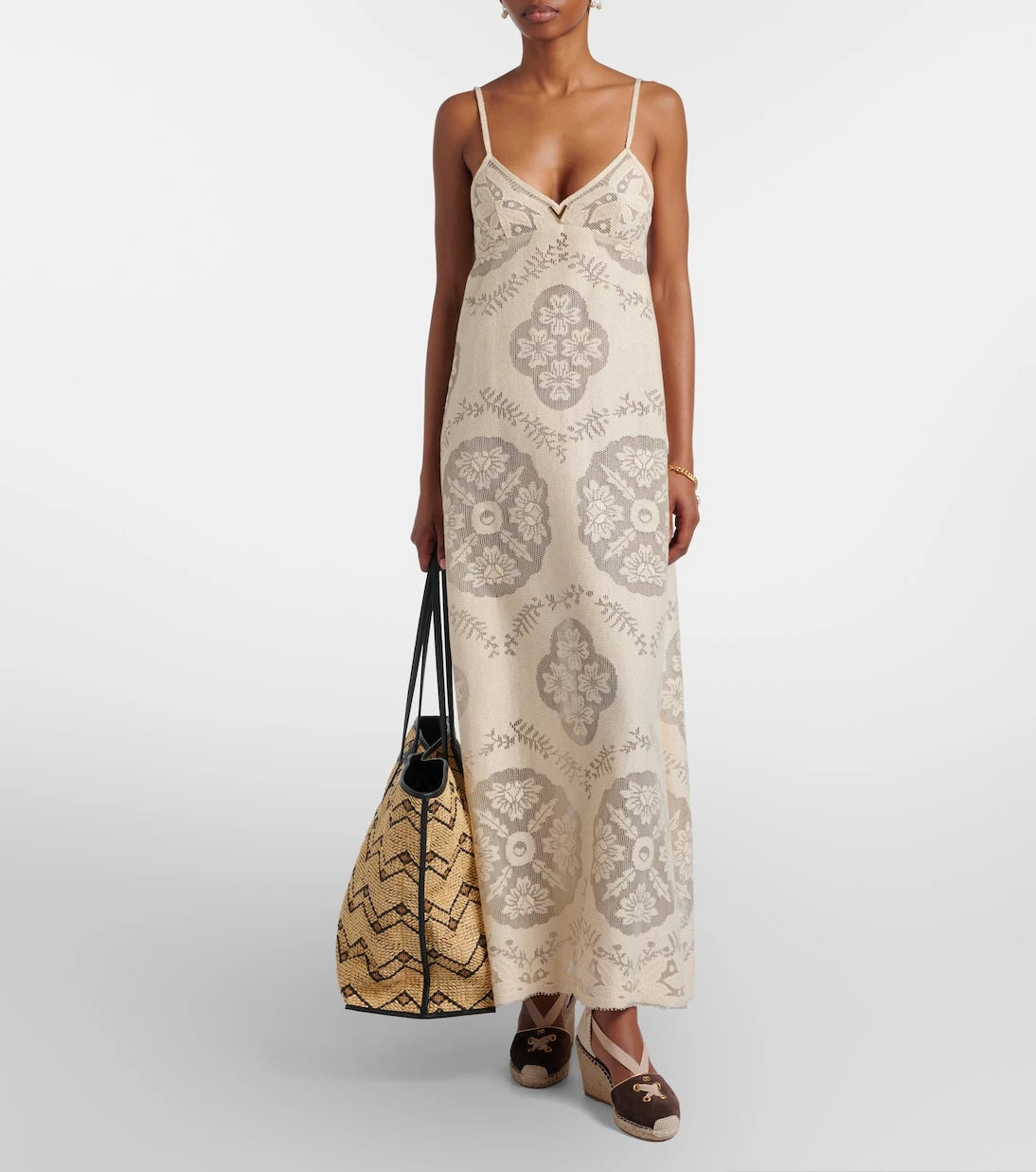 Valentino Garavani - VLogo Large raffia tote bag