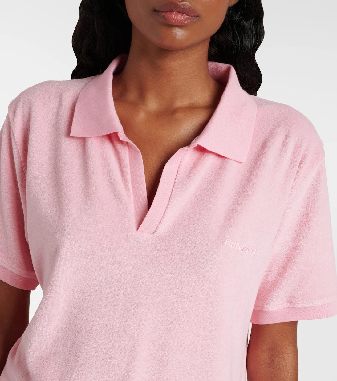 Hunza G - Cotton terry polo shirt
