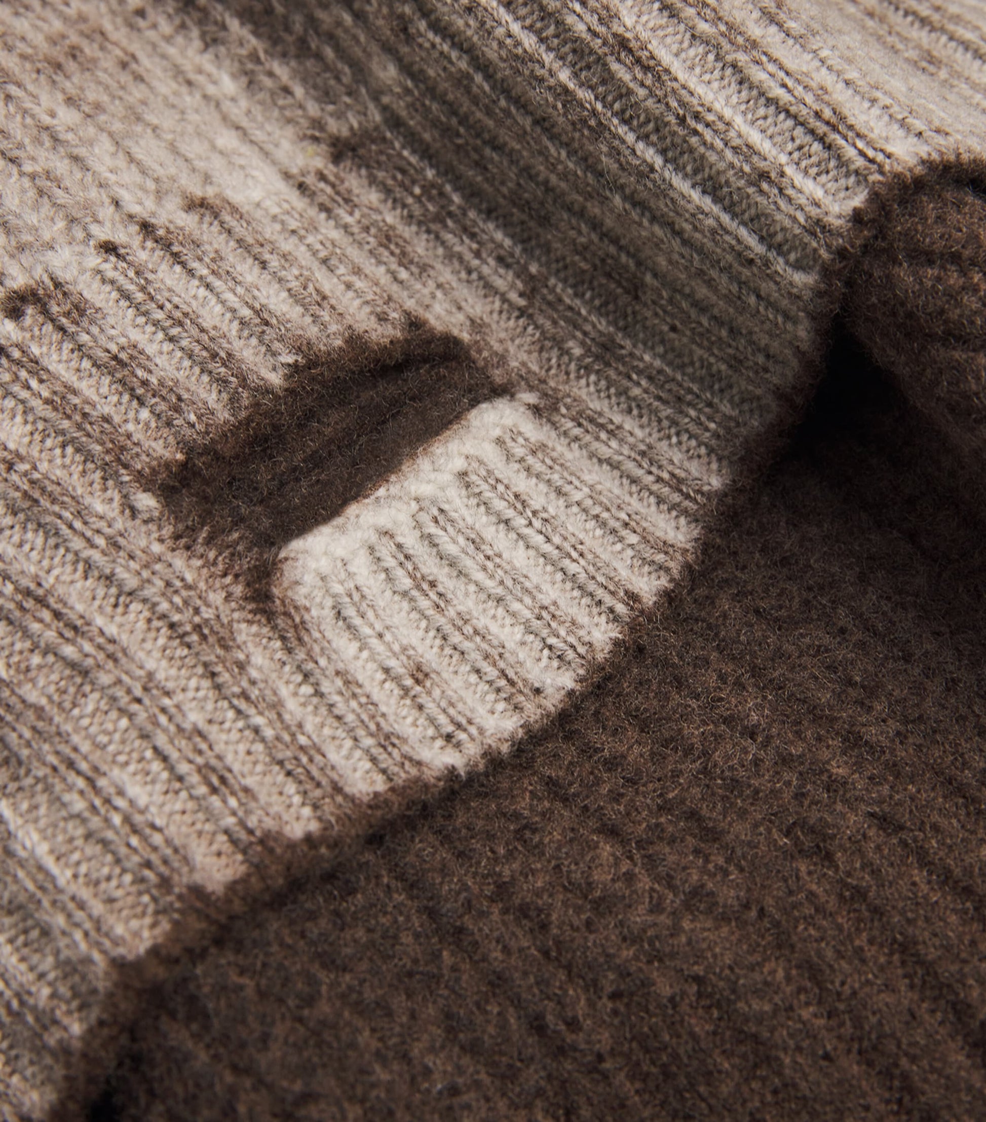 Black Wool Distressed Sweater