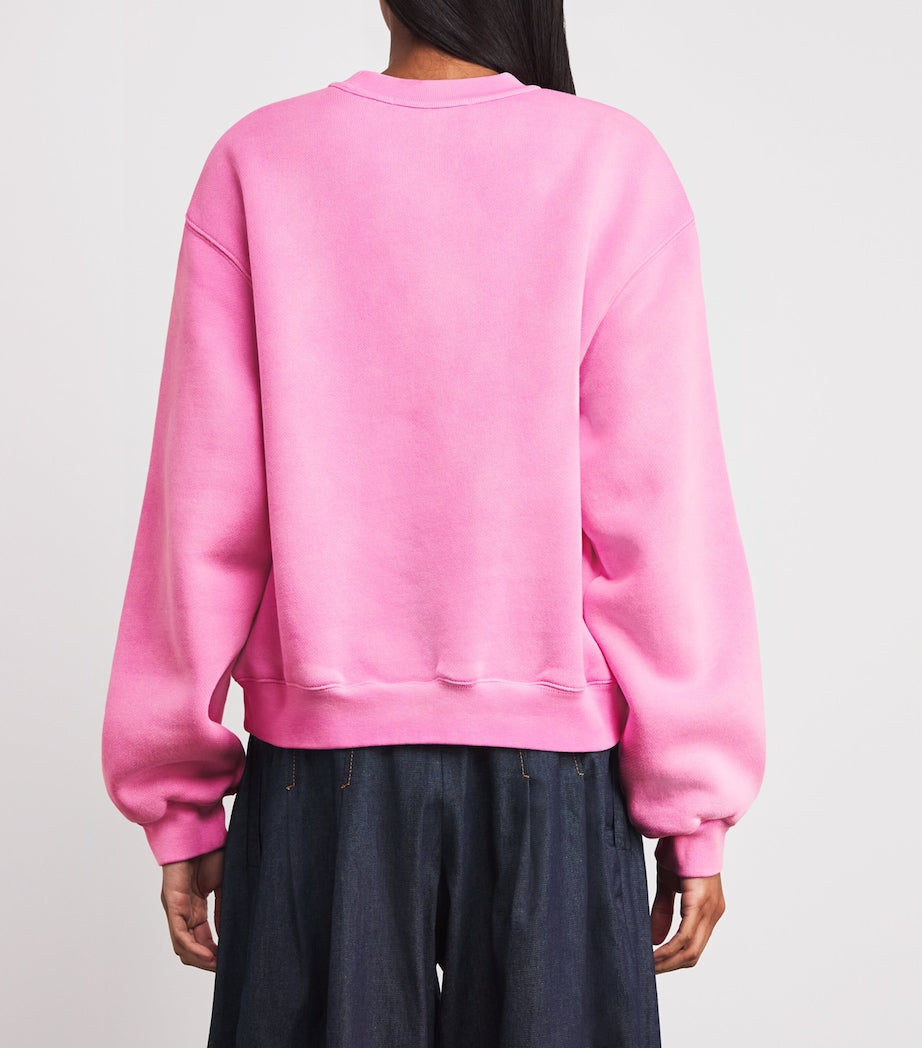 Alexander Wang Pink Cotton-Blend Logo Sweatshirt