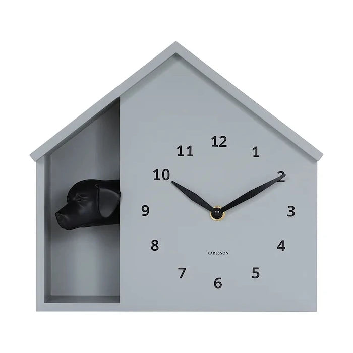 Стенен часовник със звук Karlsson Peeking Doggy 29 x 26 cm