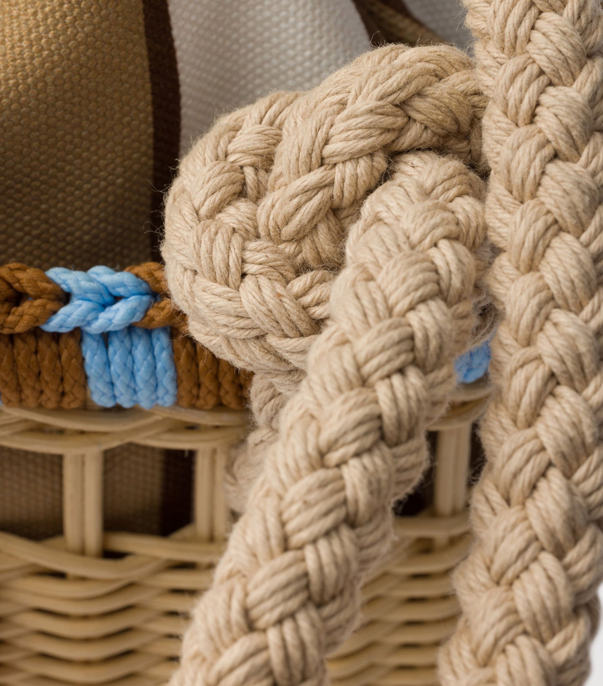 Prada Neutral Mini Wicker Bag