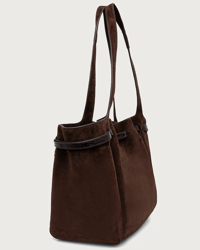 Tory Burch kadın süet tote çanta Romy