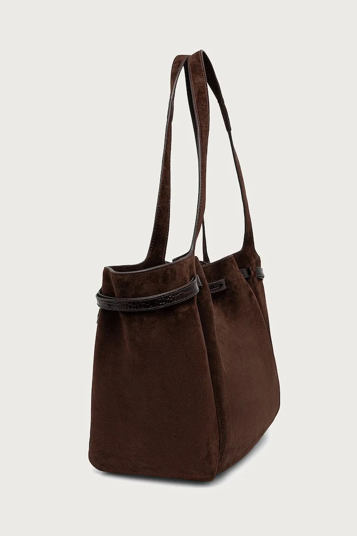 Tory Burch kadın süet tote çanta Romy