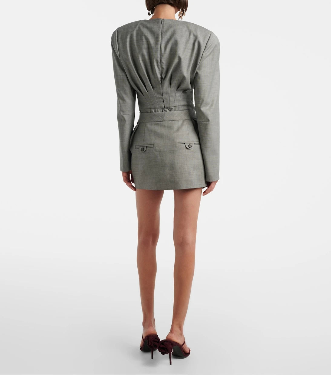Magda Butrym - Pleated wool miniskirt