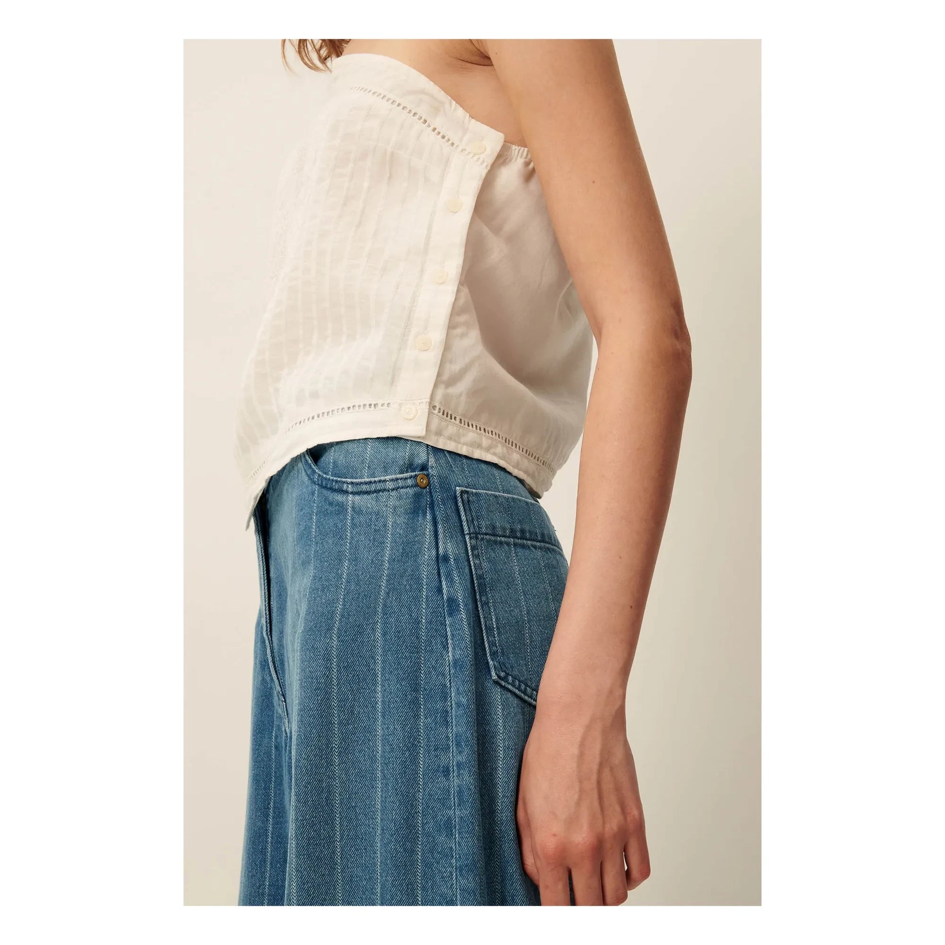 Sessùn - Dalt Cotton Stripe Jeans | Blue