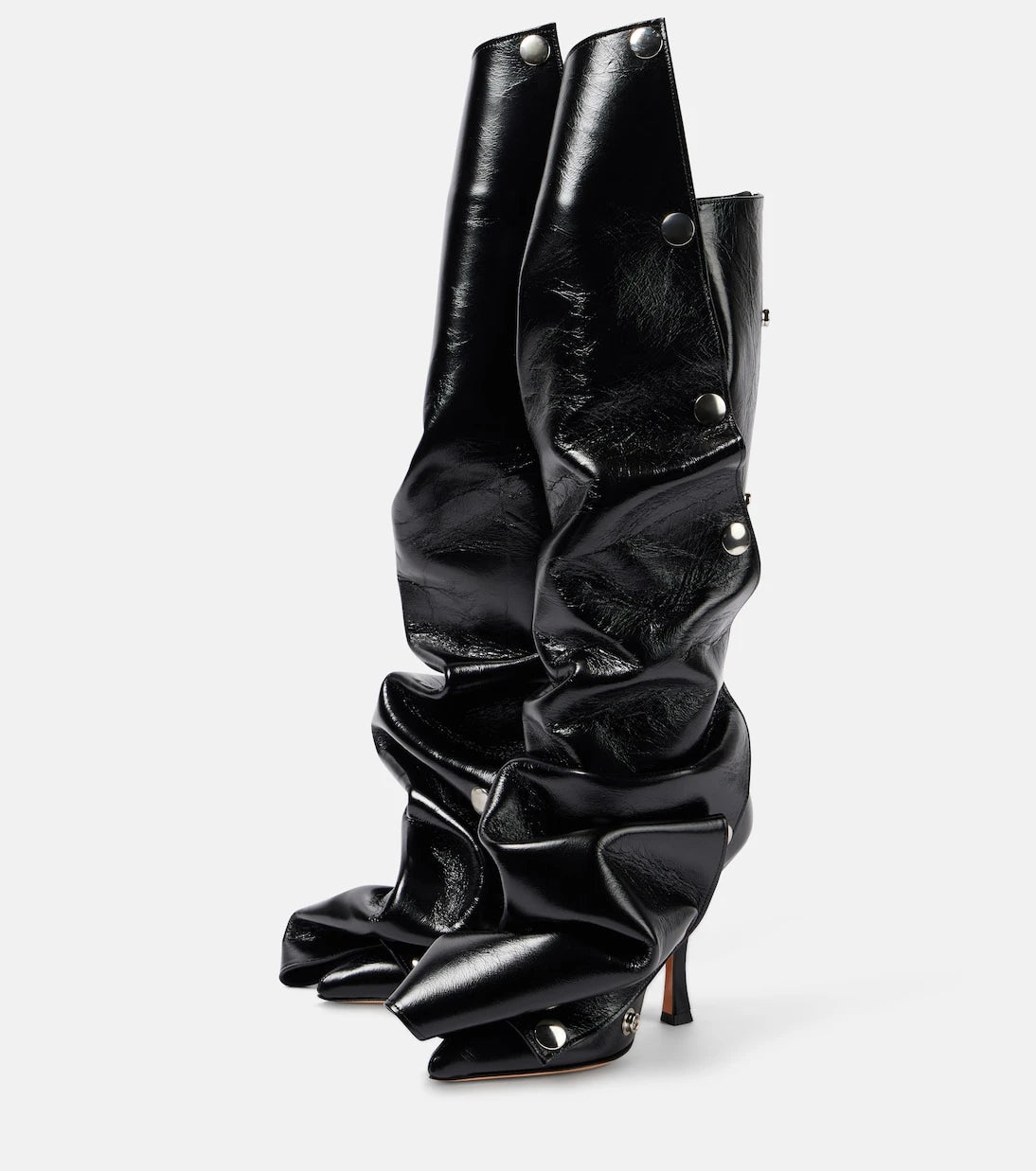 Y/Project - Snap 100 leather knee-high boots