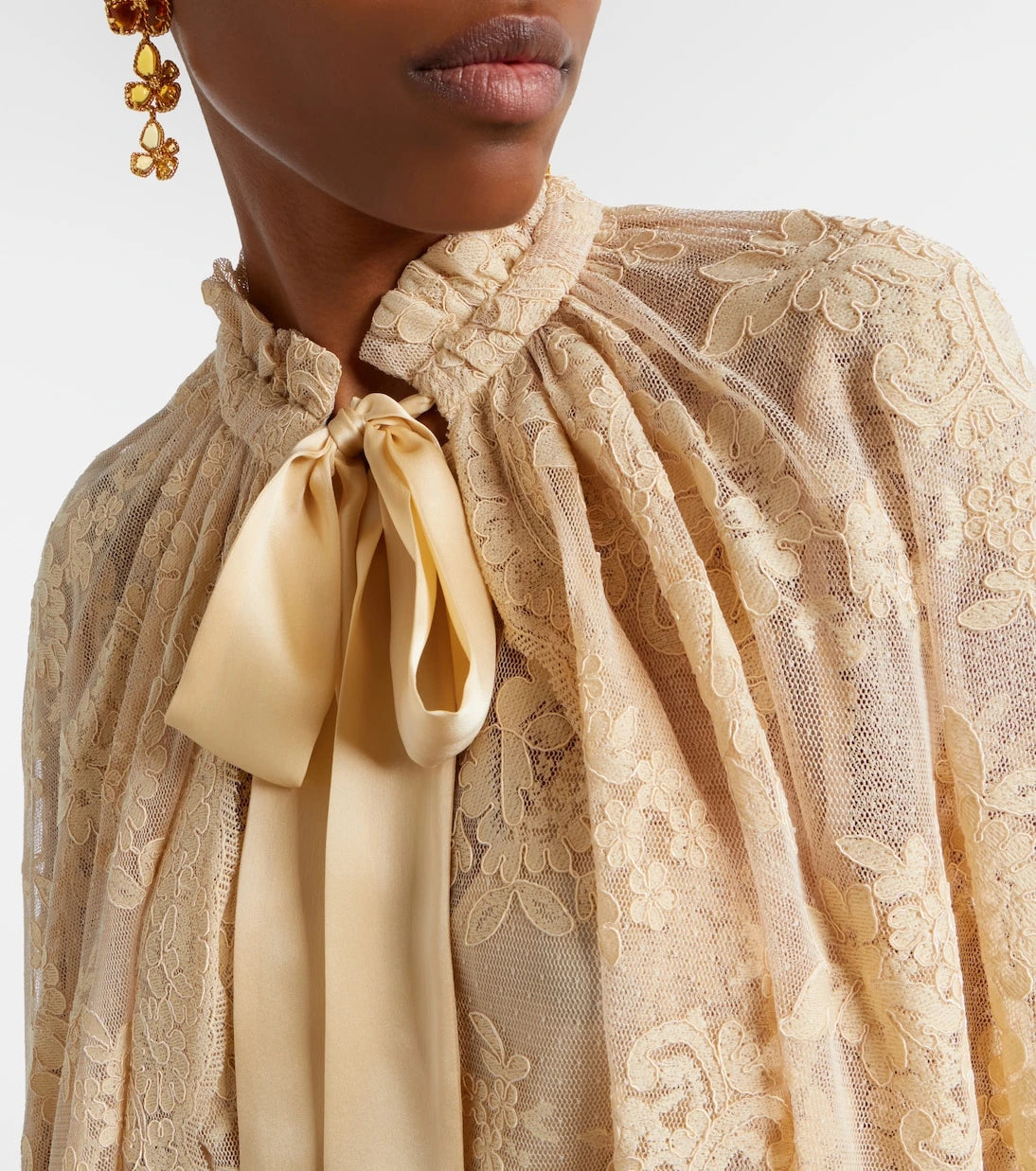 Zimmermann - Como silk-trimmed lace cape