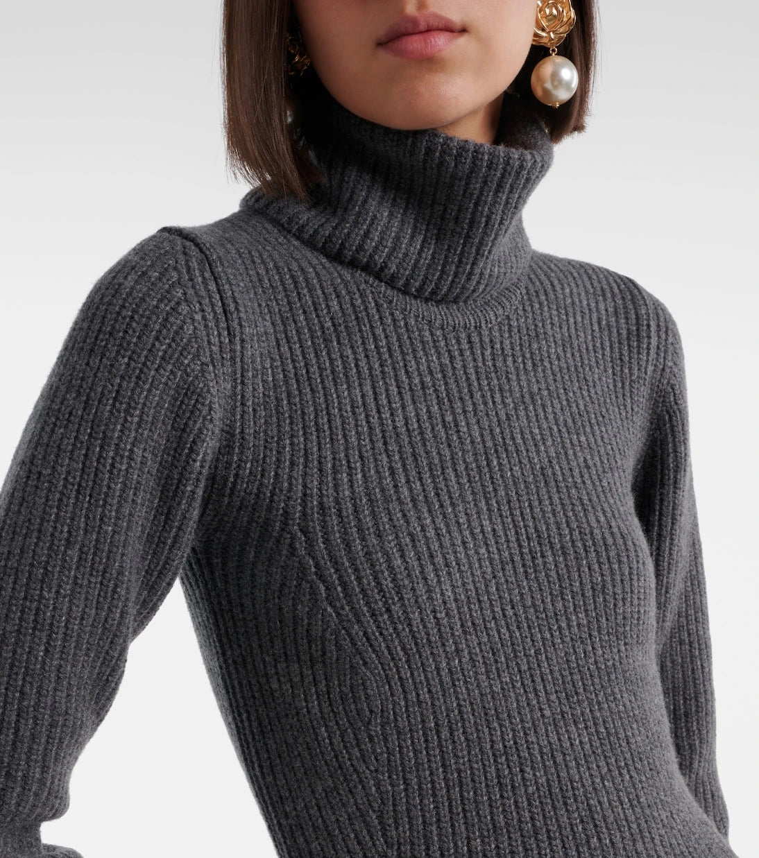 Magda Butrym - Ribbed-knit cashmere minidress