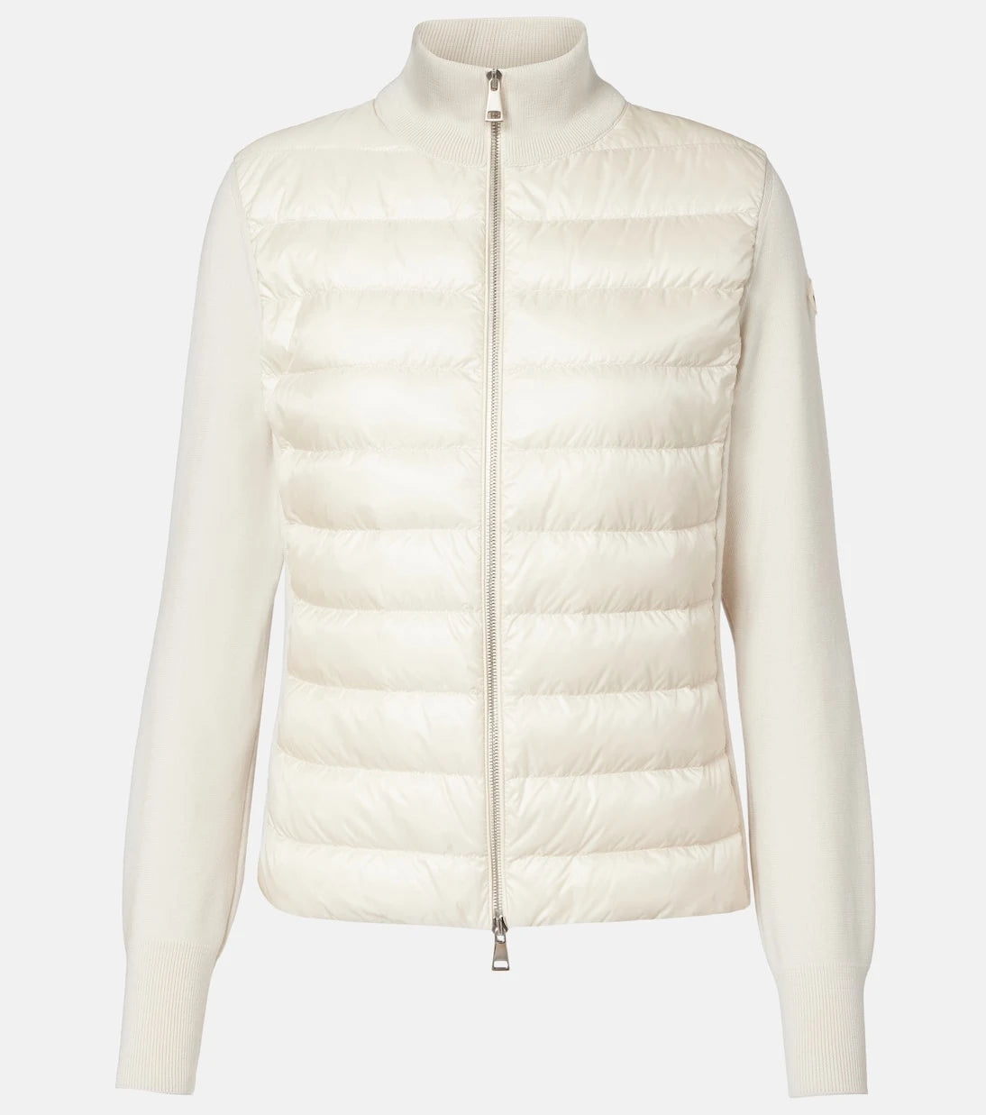 Moncler - Kuş tüyü panelli saf yün hırka