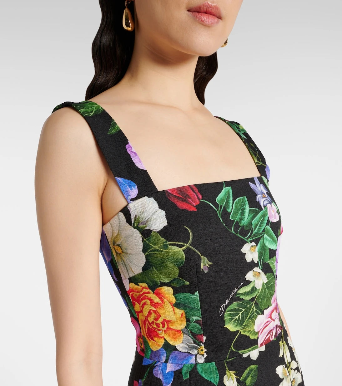 Dolce&Gabbana - Floral cotton-blend midi dress