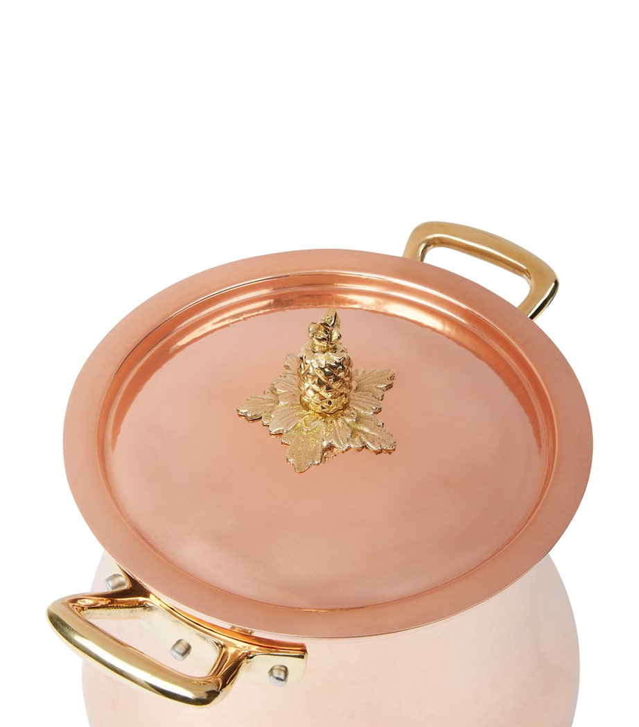 Historia Hammered Copper Decor Belly-Shaped Stock Pot (20cm)