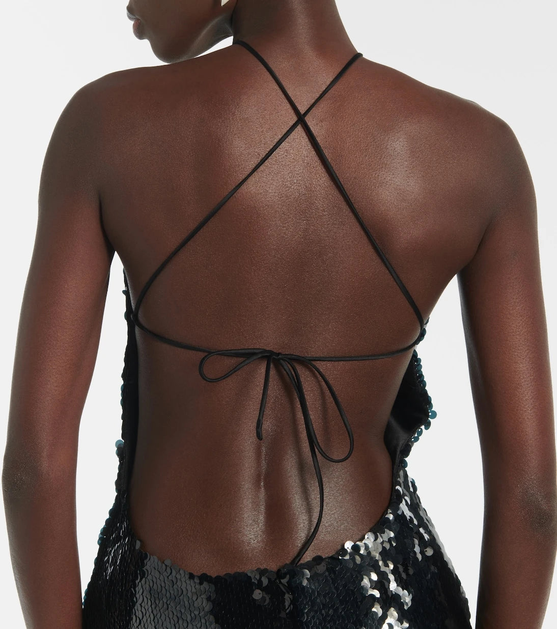 Magda Butrym - Floral-appliqué sequined minidress