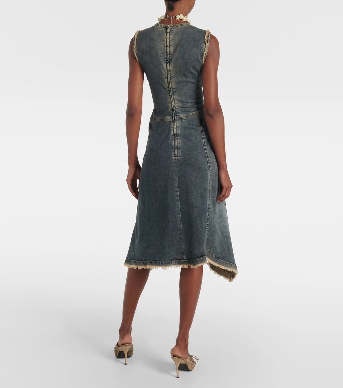 Acne Studios - فستان دنيم متوسط الطول