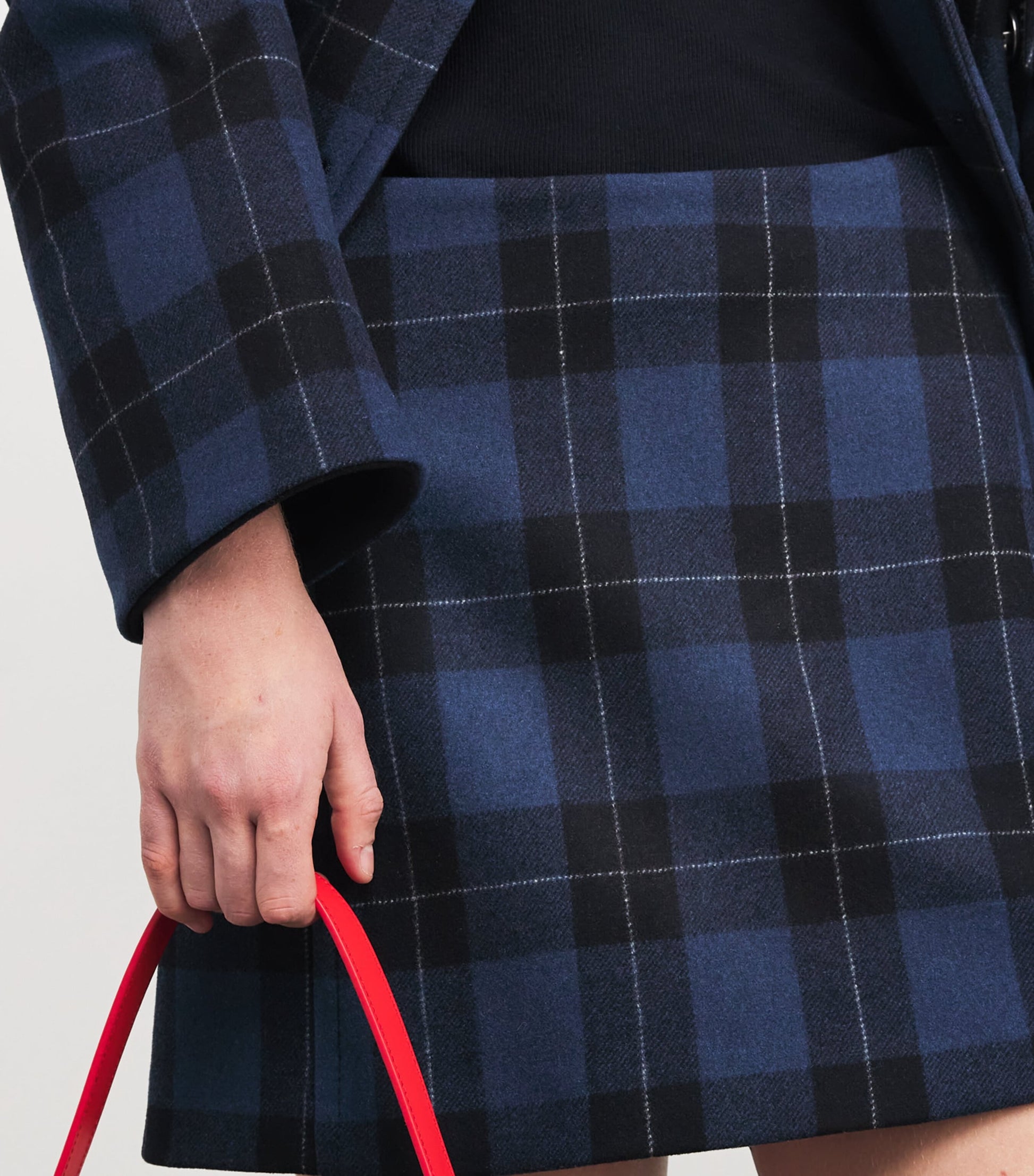 MAX&Co. Blue Wool-Blend Mini Skirt