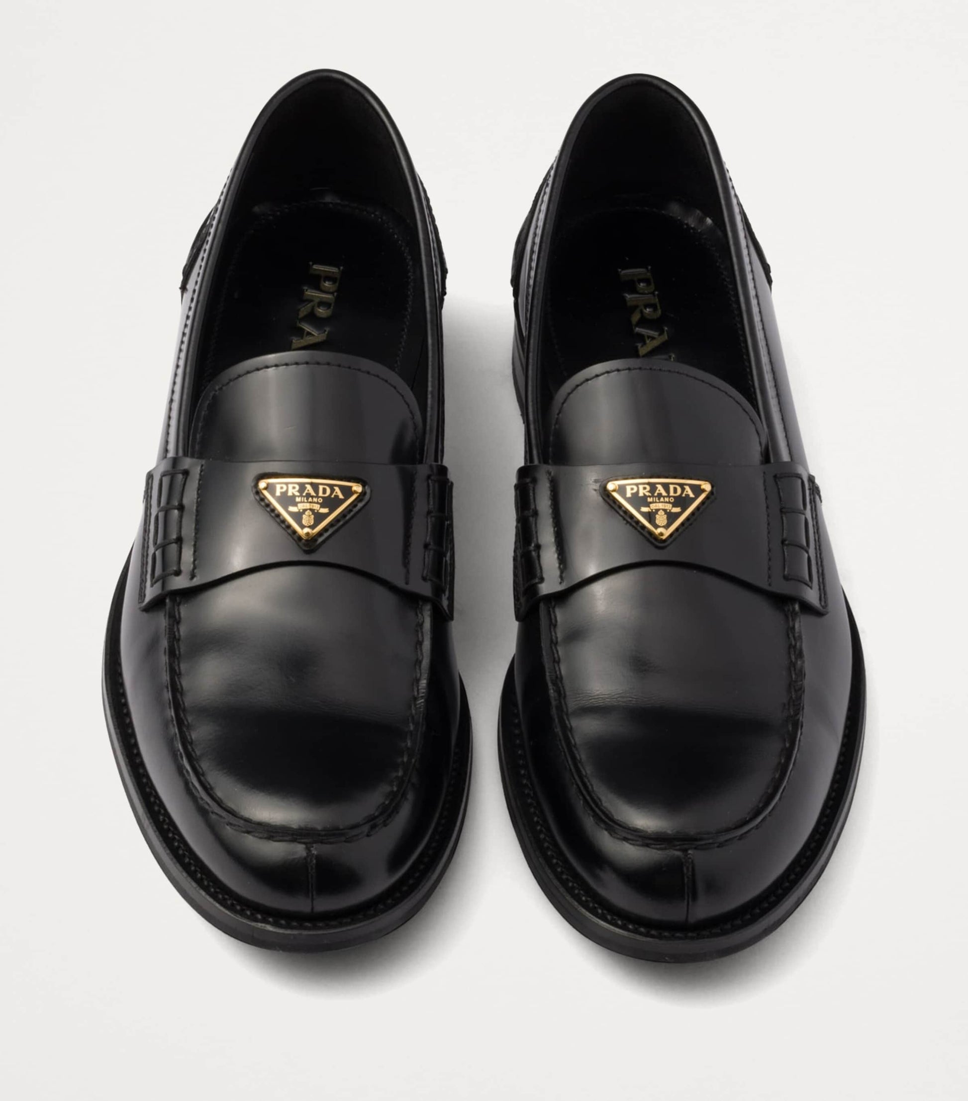 Brushed Leather Loafers