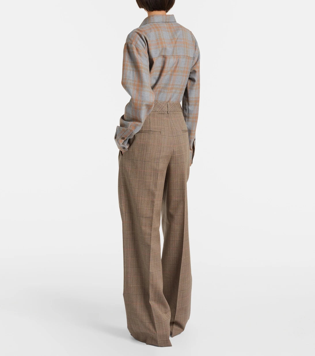 Róhe - Checked virgin wool straight pants