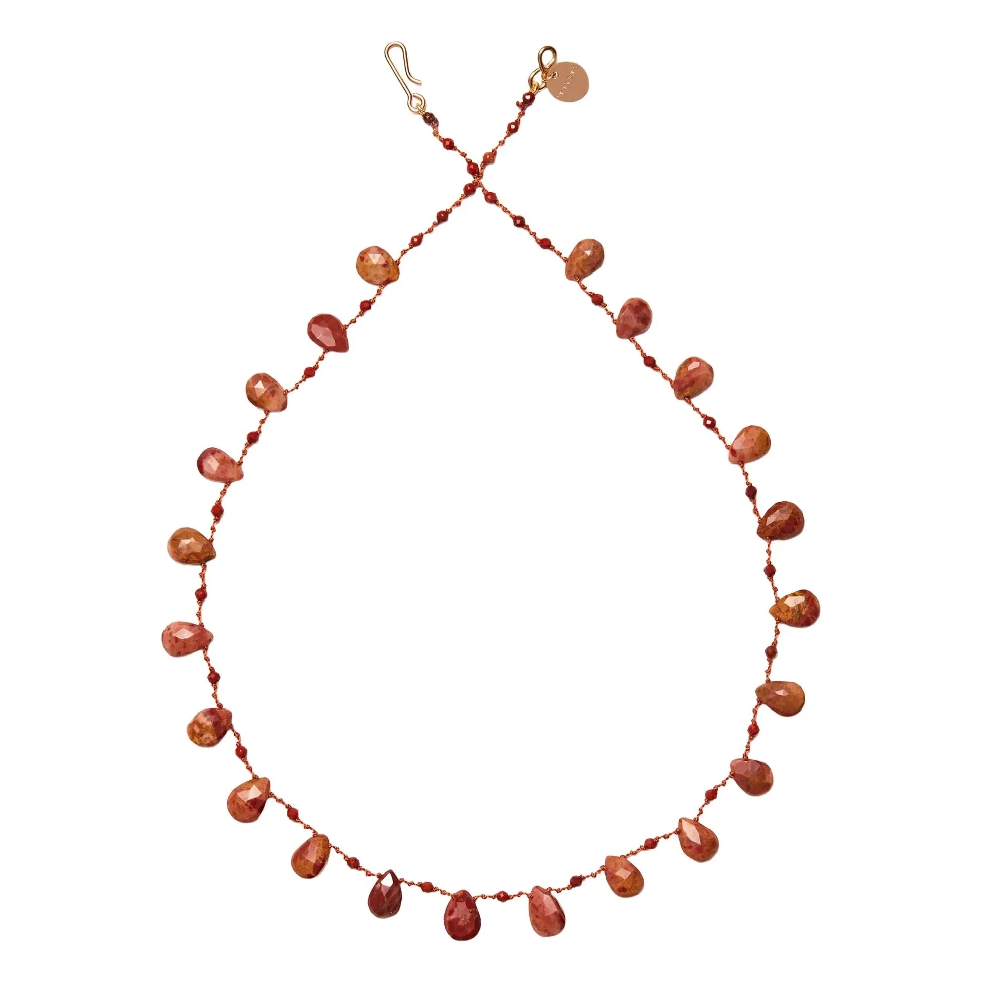 Ivarene - Harper Drops &amp; Beads necklace | Red Jasper